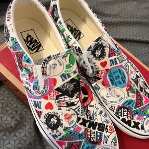 Vans slip on “stickers” size 11